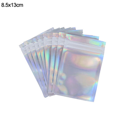 20pcs Iridescent  Hologram zip lock bags