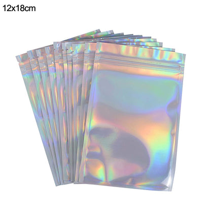 20pcs Iridescent  Hologram zip lock bags