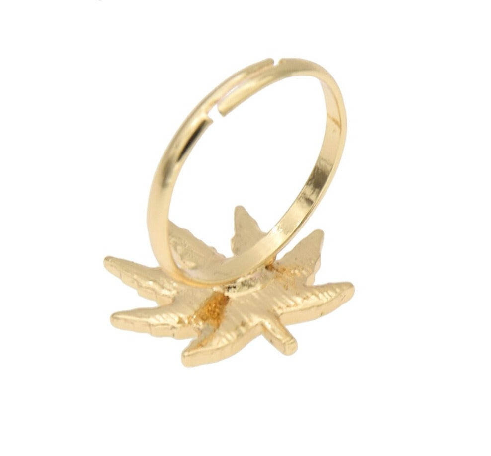 Maple Green Leaf Ring