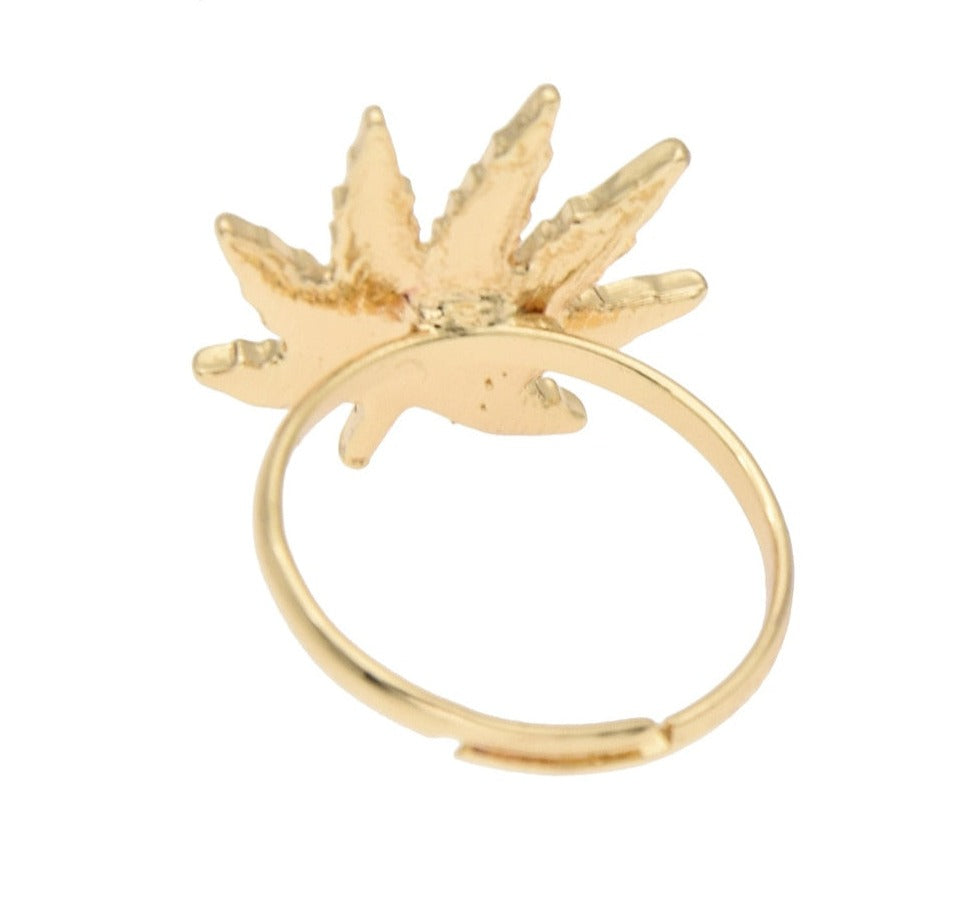 Maple Green Leaf Ring