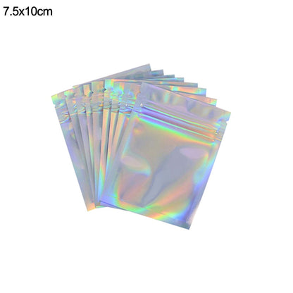 20pcs Iridescent  Hologram zip lock bags