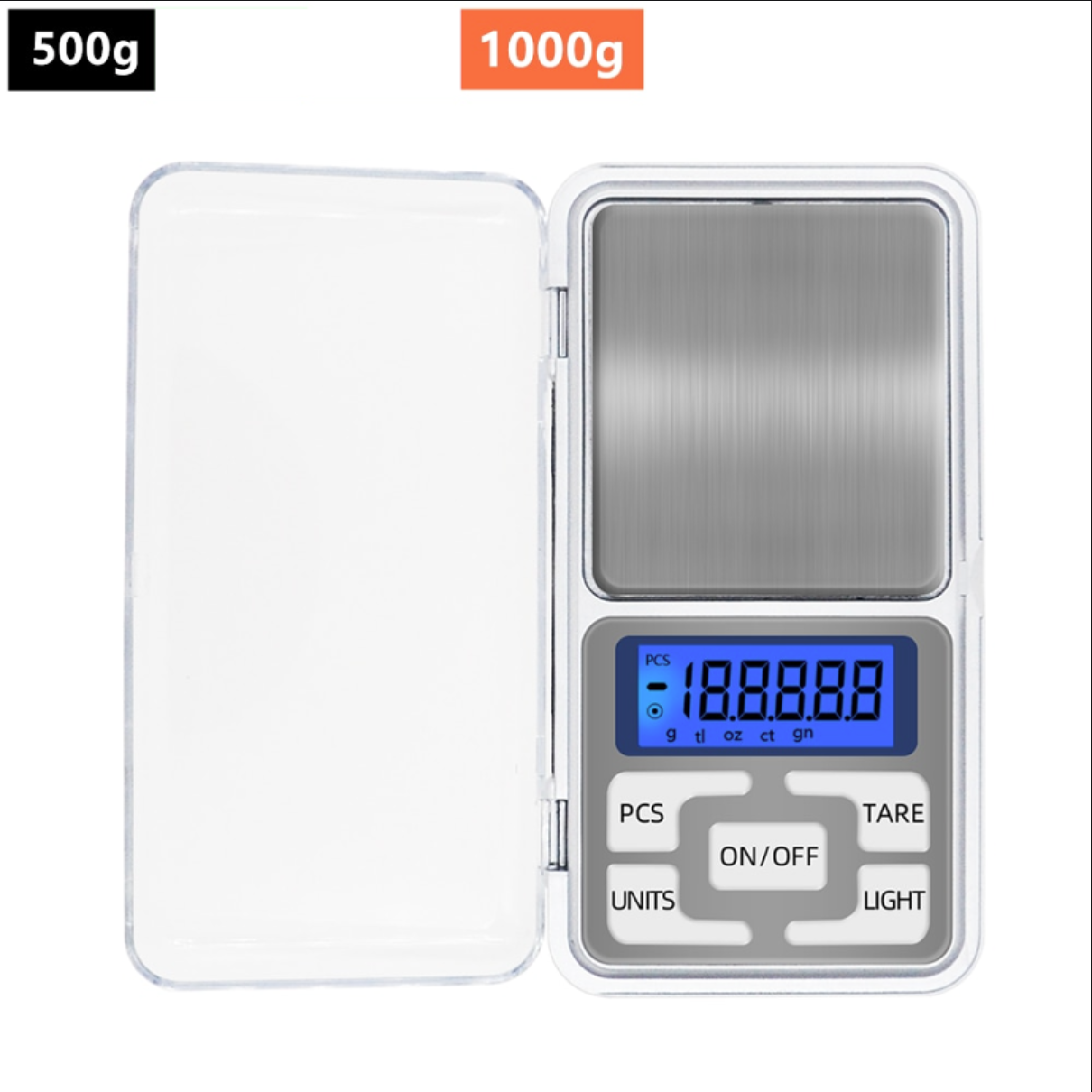 Digital Diamond Pocket Scale 500g/0.01g - 1000g/0.1g